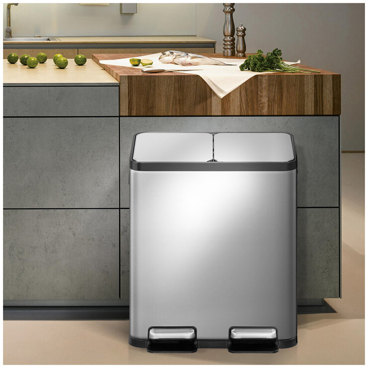 30L+30L Stainless steel Recycling Step Can 30L+30L Stainless steel Recycling Step Can