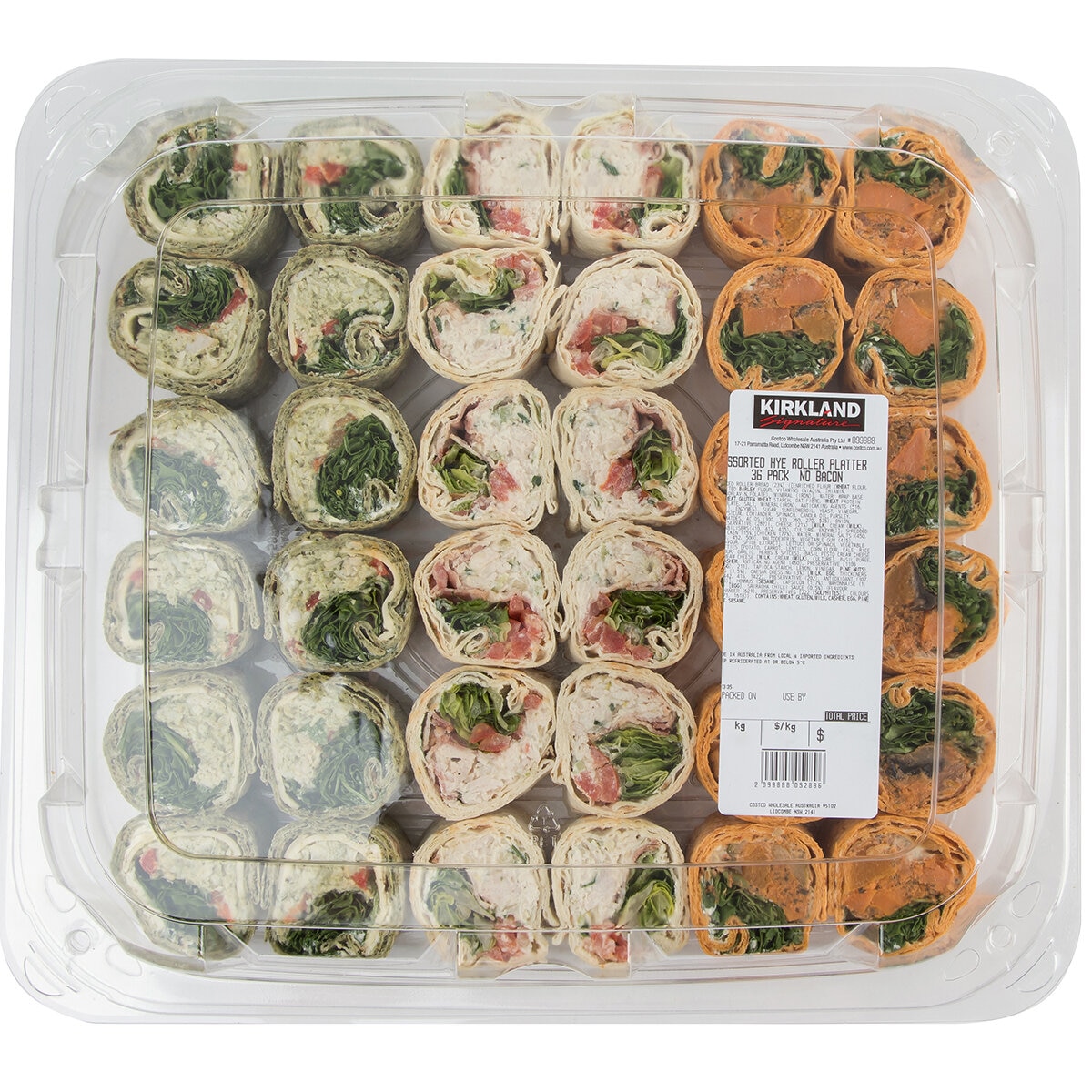 Assorted Hye Roller Platter 36Pk Without Bacon