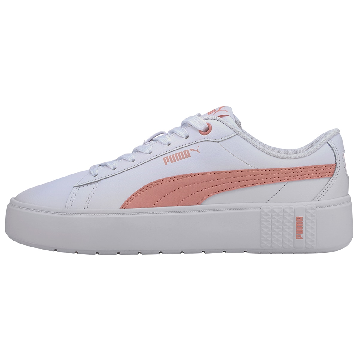 puma white pink shoes