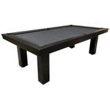 All Table Sports Regent Rise 8ft Pool Table Black Wood Charcoal Felt