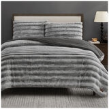 FRYE Channel Comforter 3 Piece Set King Grey