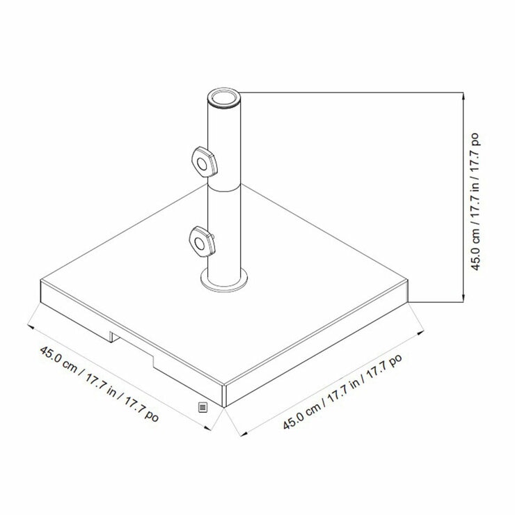 SunVilla Pembrooke 27kg Granite Umbrella Base SunVilla Pembrooke 27kg Granite Umbrella Base