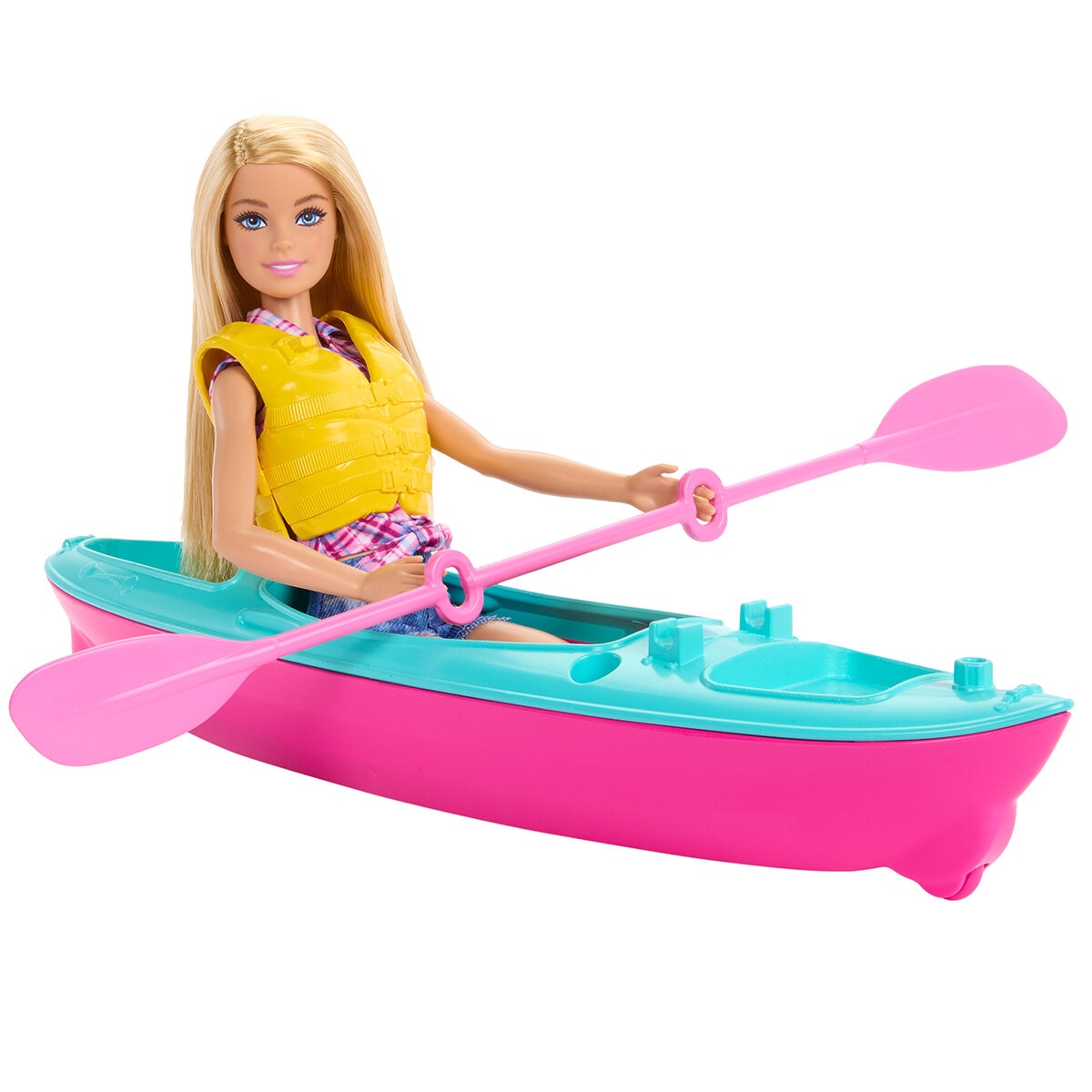 Barbie Camping Tent Kayak Doll Set With Accessories