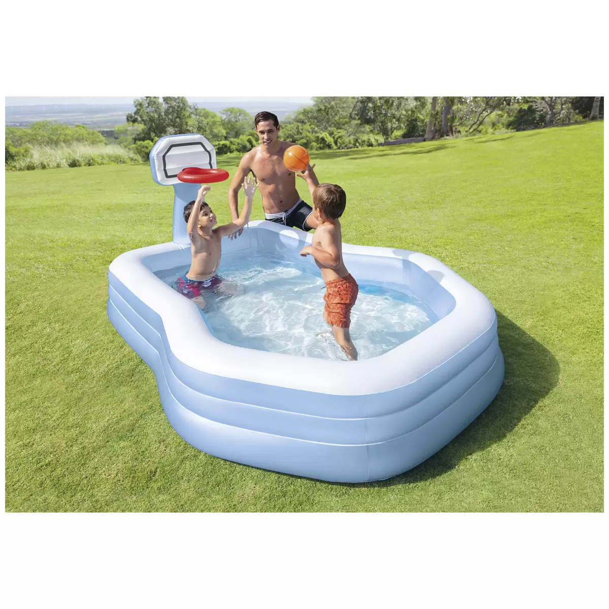 Intex Inflatable Swim Centre Shootin' Hoops Family Pool
