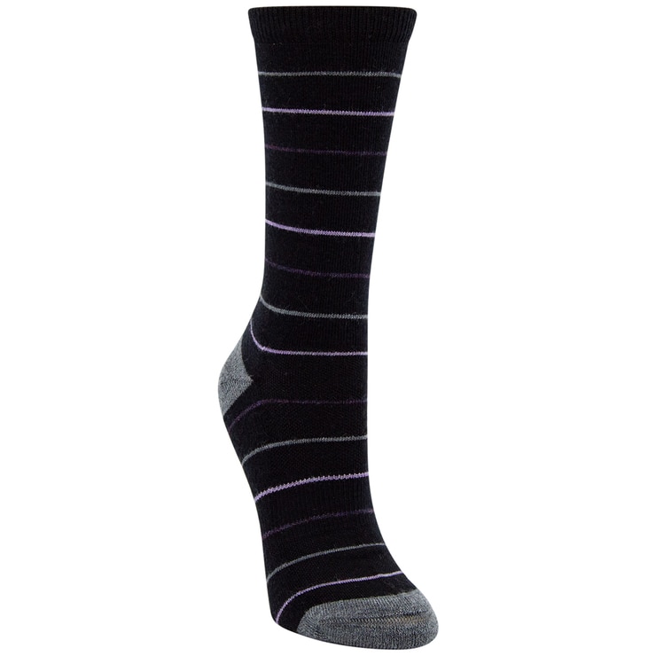 Kirkland Signature Ladies' Trail Sock 6pk Black & Purple | Costco Australia