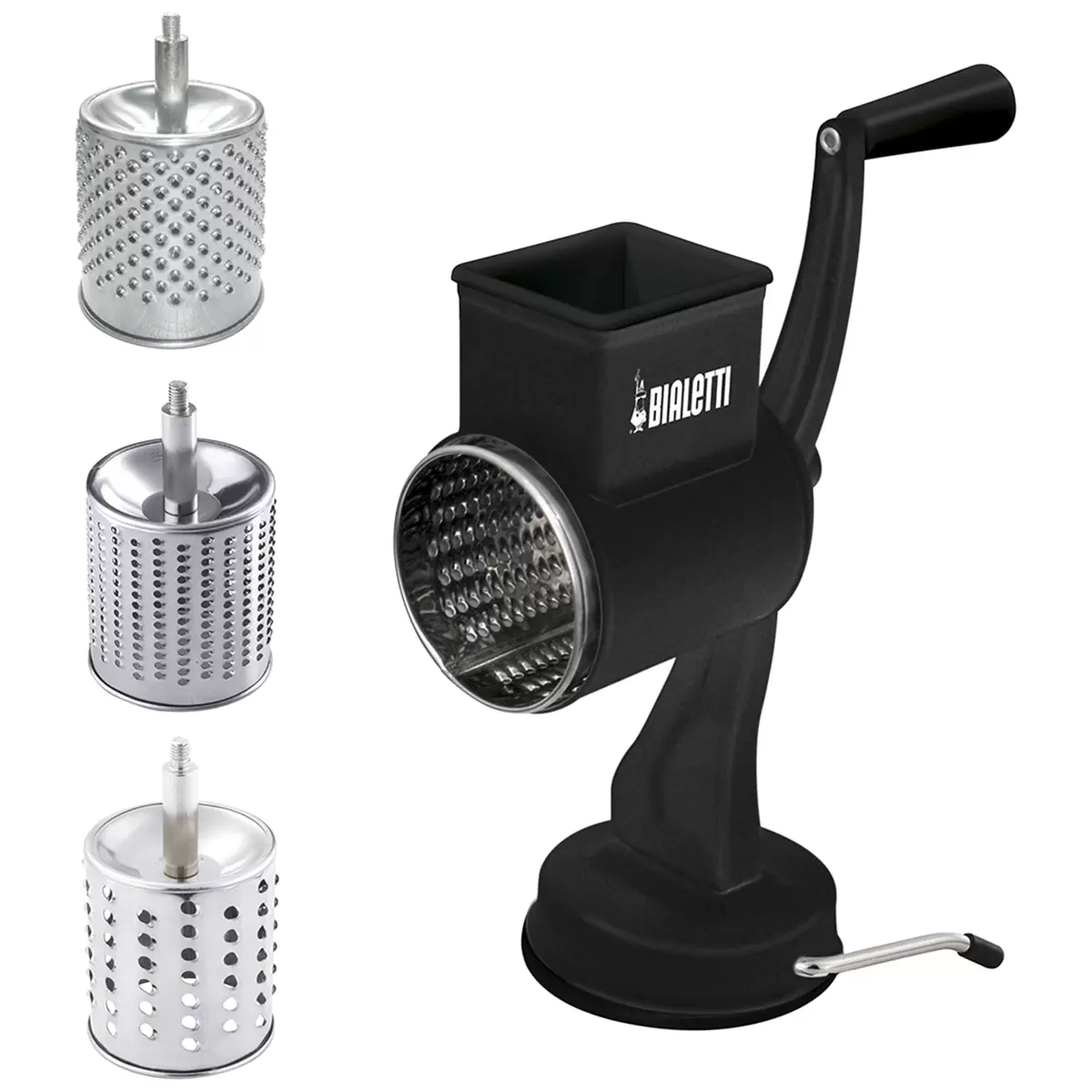 Bialetti Stainless Steel Drum Grater Black