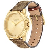 Coach Greyson Brown PVC Champagne Dial Women's Watch 14504111