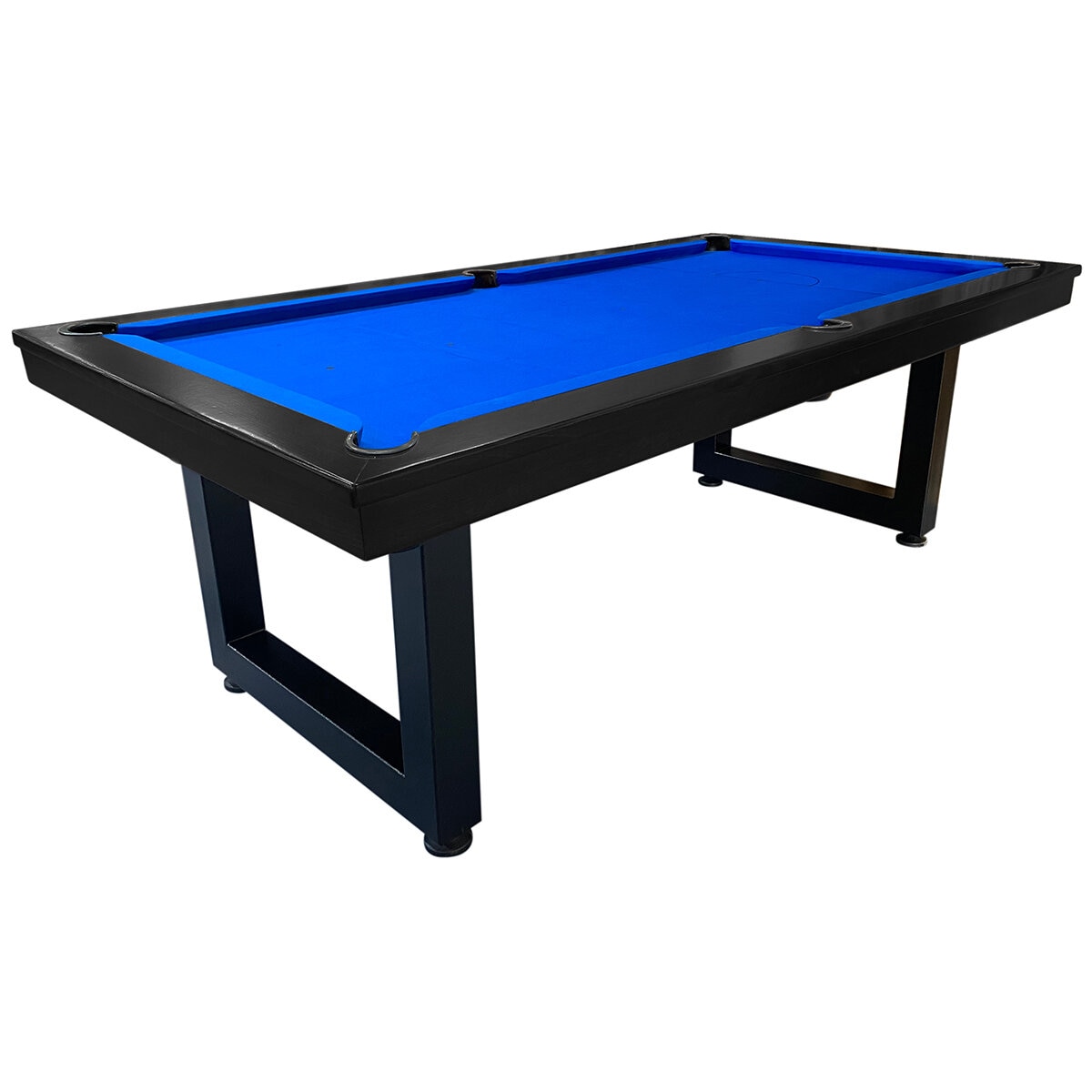 All Table SportsOdyssey 8ft Pool Table Black Wood Royal Blue Felt