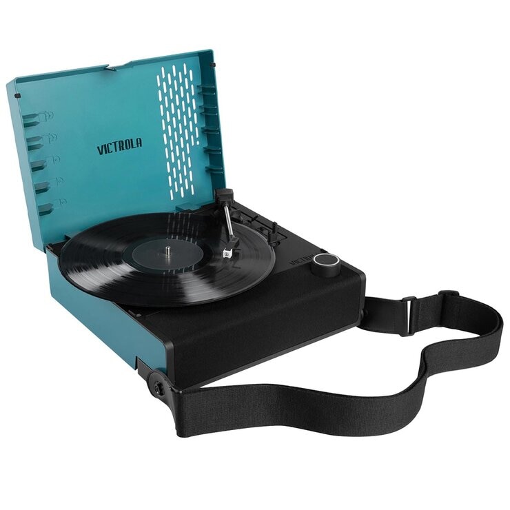 Victrola Revolution Go Turntable Blue VTR-750SB-BLU-INT Victrola Revolution Go Turntable Blue VTR-750SB-BLU-INT