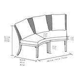 Agio Sebastian Woven Bench Dining 4 Piece Set