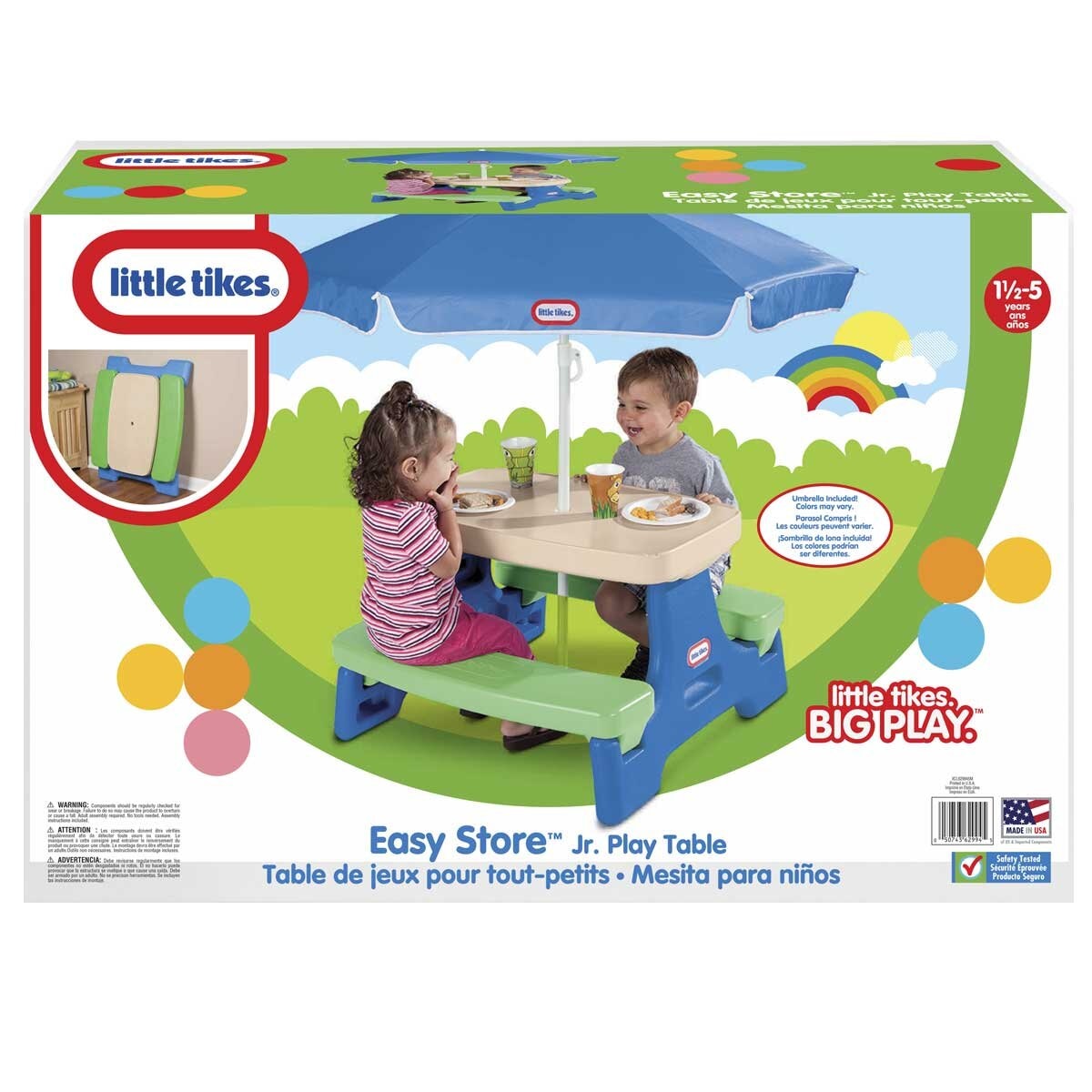 Little Tikes Easy Store Jr Play Table With Umbrella