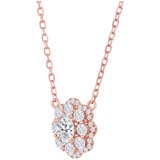 18KT Rose Gold 1.00CTW Diamond Fashion Necklace/