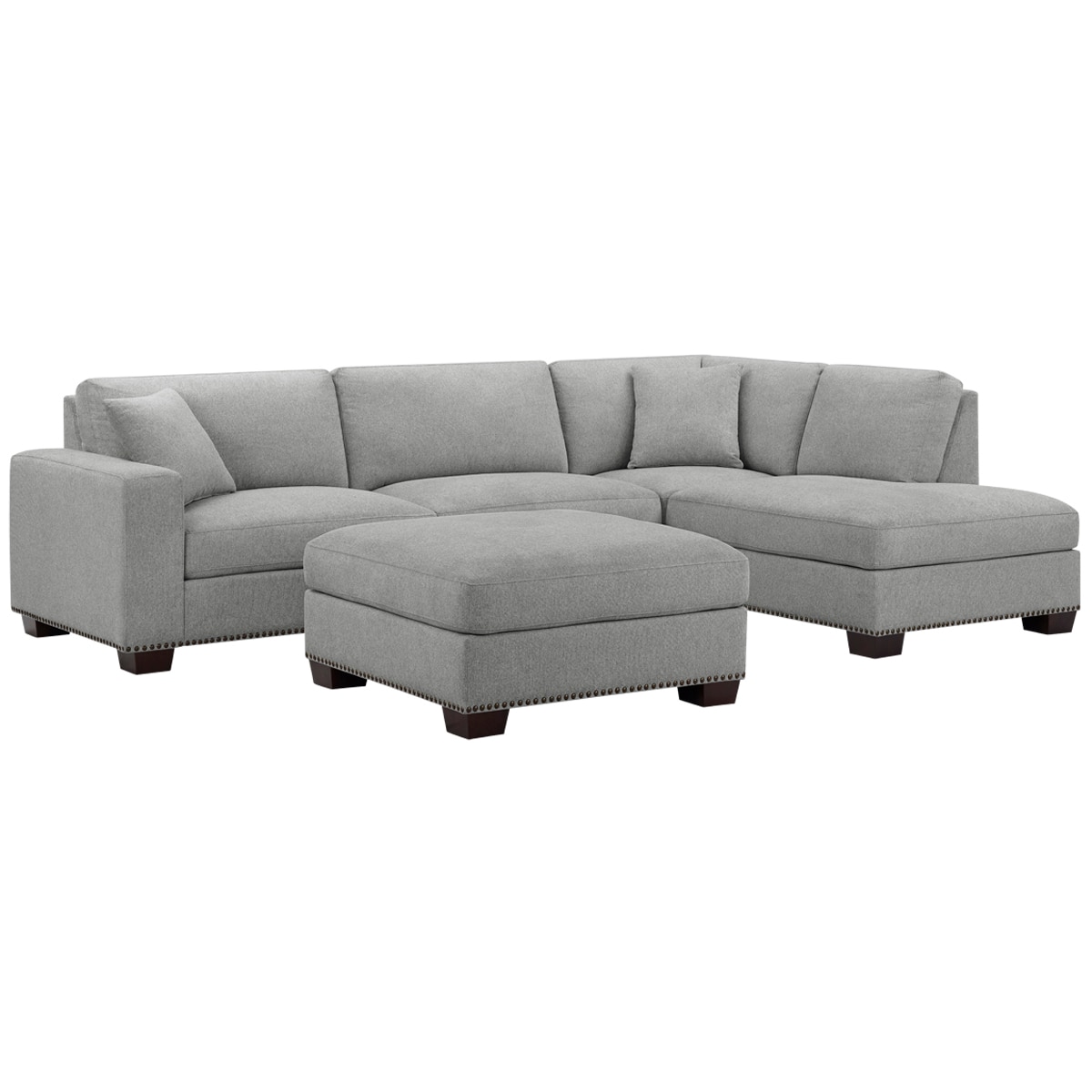 Thomasville Artesia Fabric Sectional With Ottoman | Costco Australia