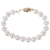 14KT Yellow Gold Freshwater Pearl Bracelet