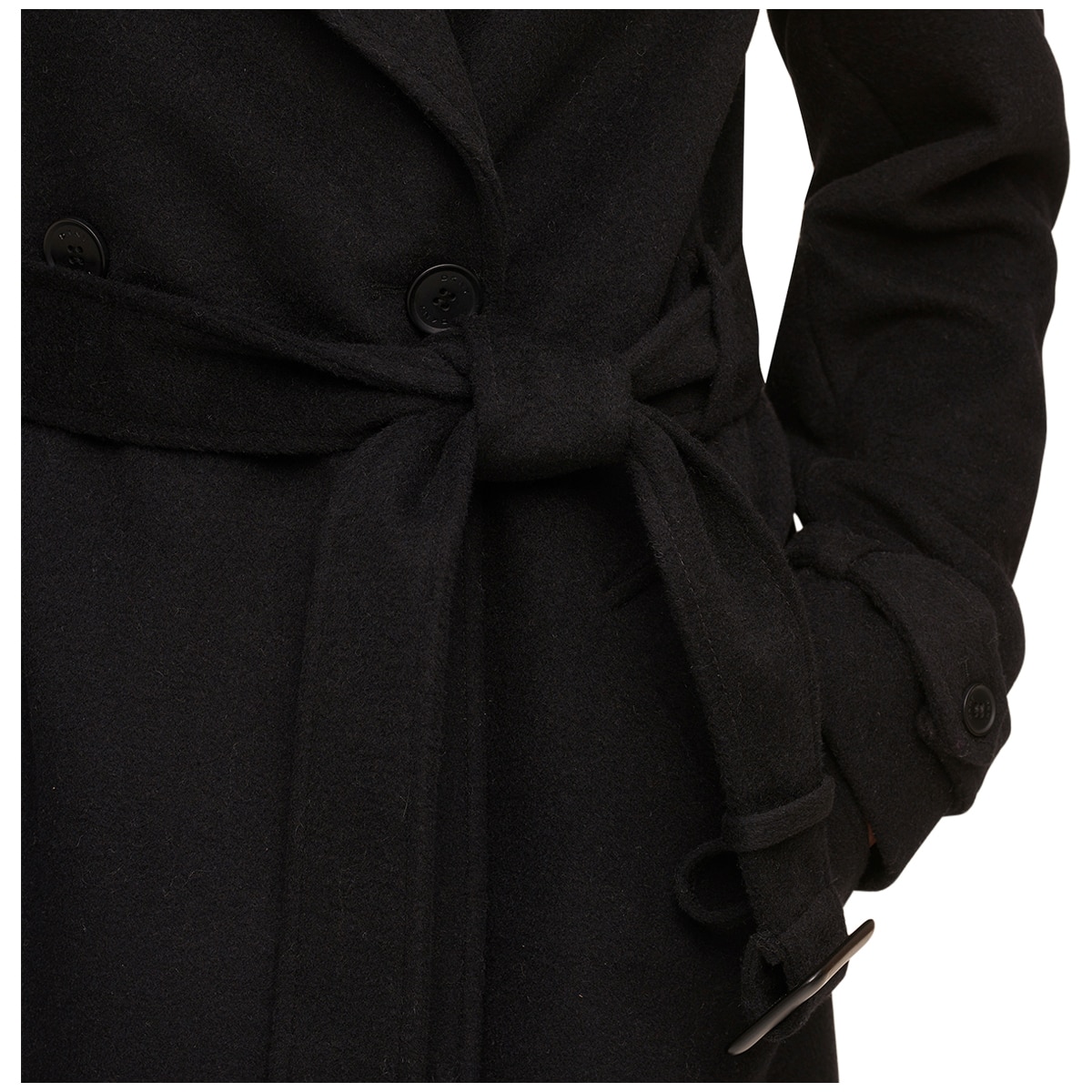 DKNY Wool Coat Black