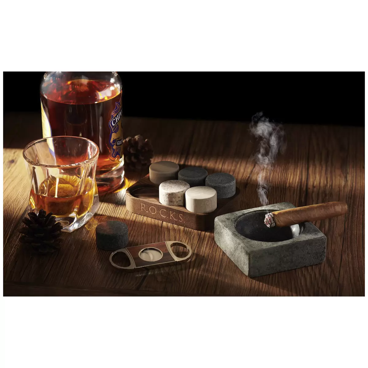 Wine Stash Cigar and Whisky Gift Set