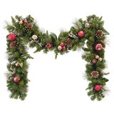 Pre-Lit Decorated Garland 2.7M