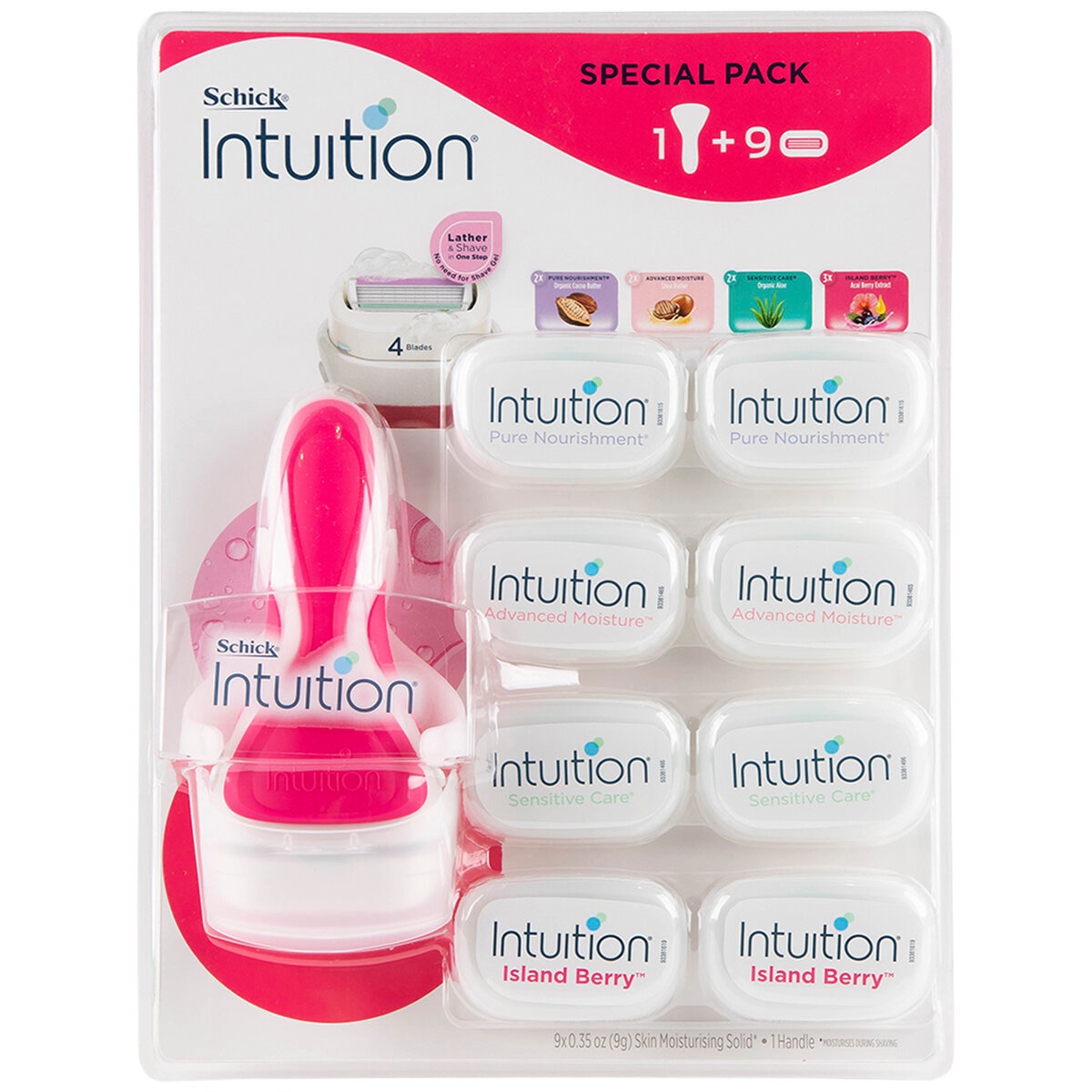 Schick Intuition Razor + 9 Cartridges