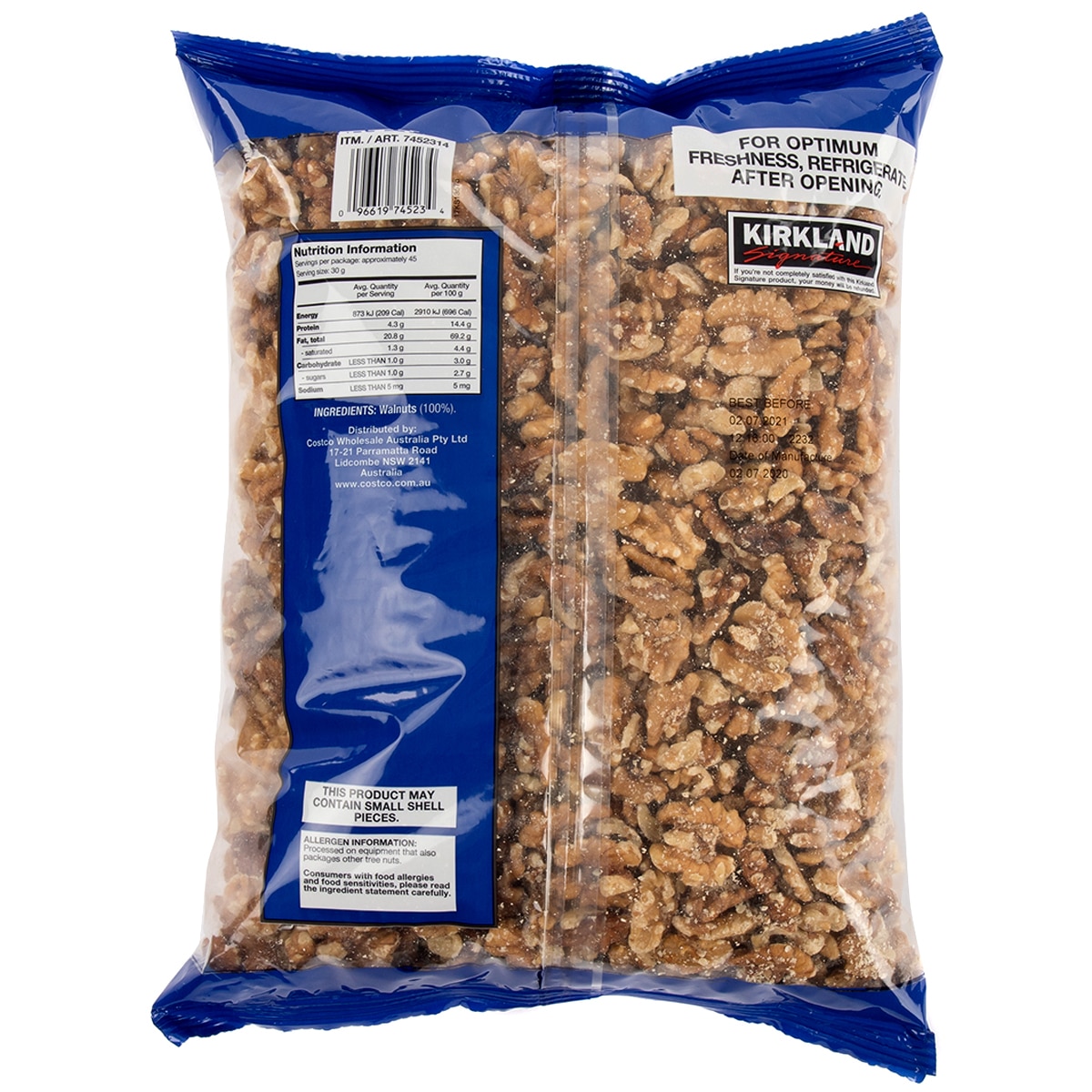 Kirkland Signature Walnuts 2 x 1.36kg Costco Australia