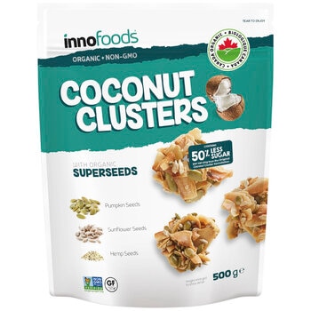 Innofoods Organic Coconut Clusters with Super Seeds 500g