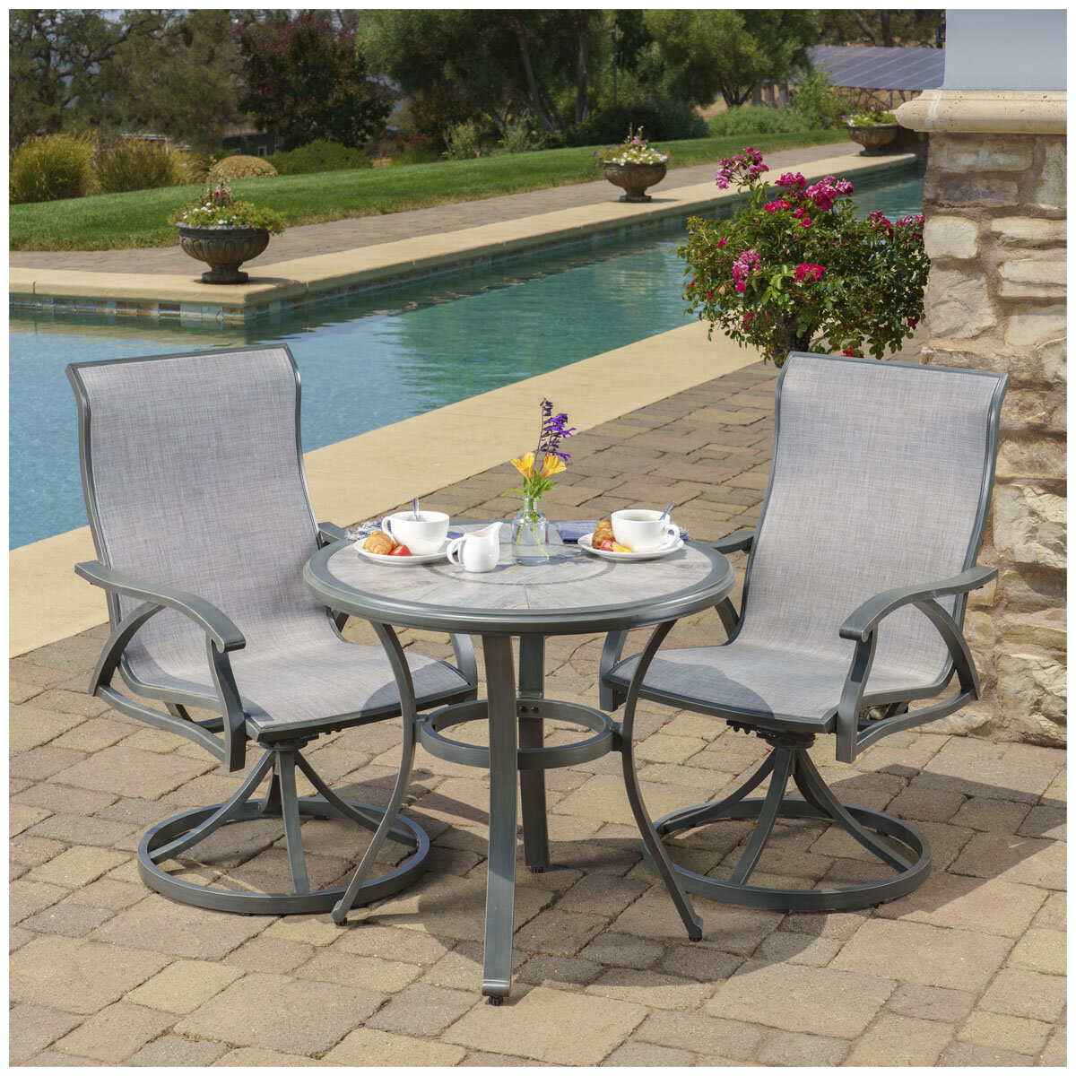 Sunvilla Hayden Sling Dining 3 Piece Set