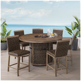 Agio Prairieview 7 Piece High Dining Fire Set