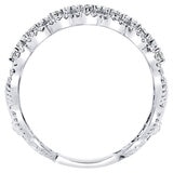 18KT White Gold 1.05 CTW Diamond Lace Wedding Band