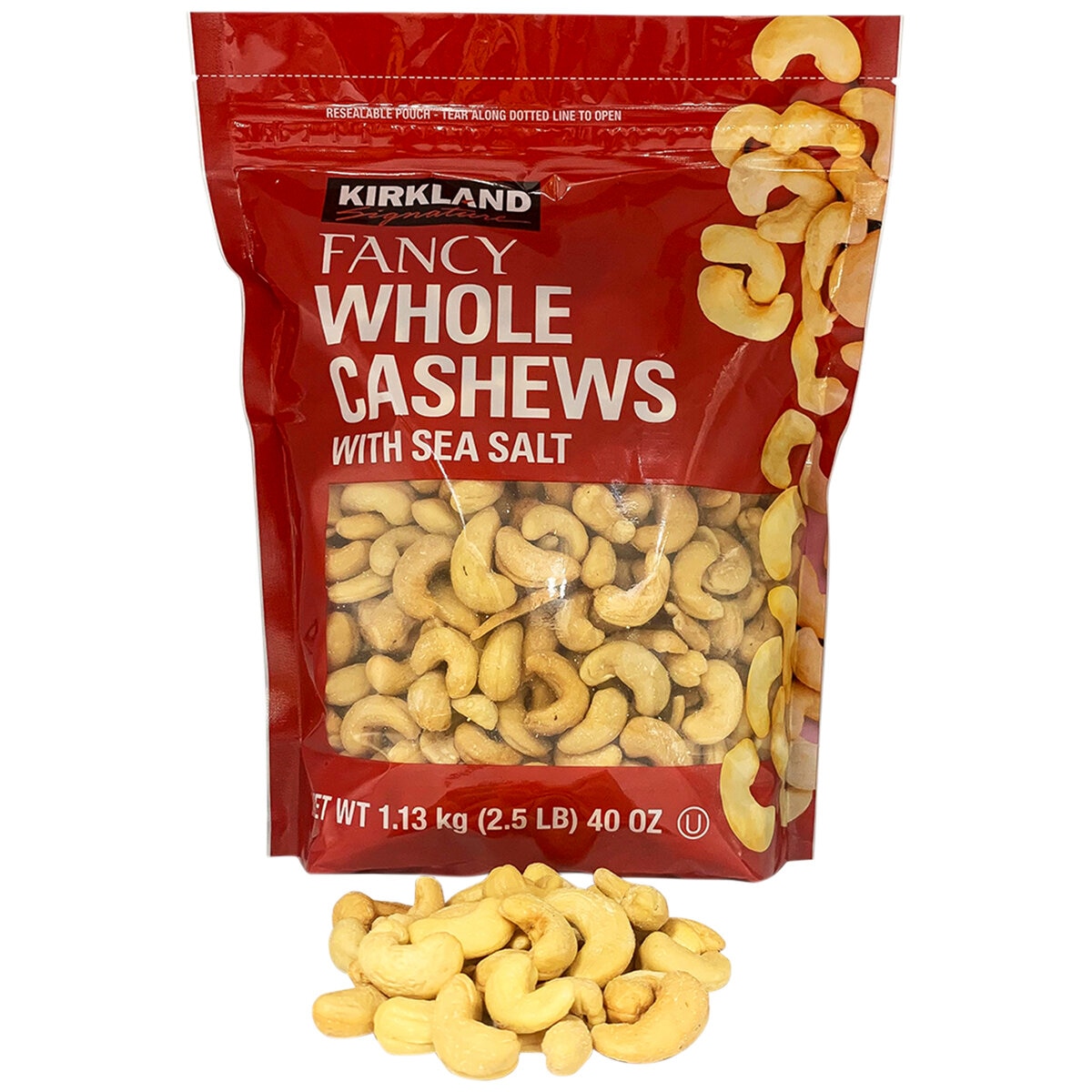 Kirkland Signature Fancy Whole Cashews 1.13kg