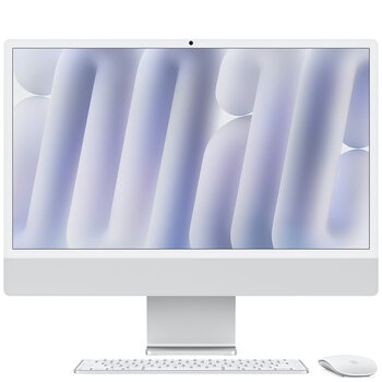 iMac 24 Inch With Retina 4.5 Display Nano Texture Glass M4 Chip 10 Core GPU 16GB 256GB SSD Silver