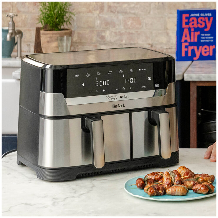 Jamie Oliver By Tefal Dual Drawer Air Fryer EY905J Jamie Oliver By Tefal Dual Drawer Air Fryer EY905J