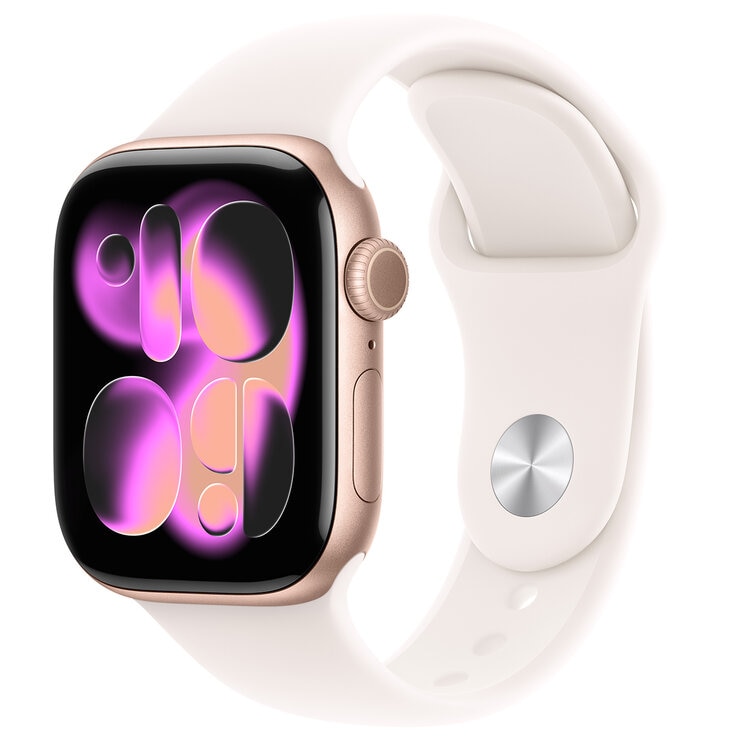 Apple Watch Series 11 GPS 42mm Rose Gold Aluminium Case with Light Blush Sport Band - S/M Apple Watch Series 11 GPS 42mm Rose Gold Aluminium Case with Light Blush Sport Band - S/M