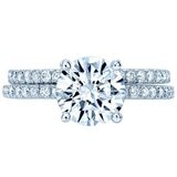 Platinum 1.68ctw Round Brilliant Cut Diamond Wedding Set