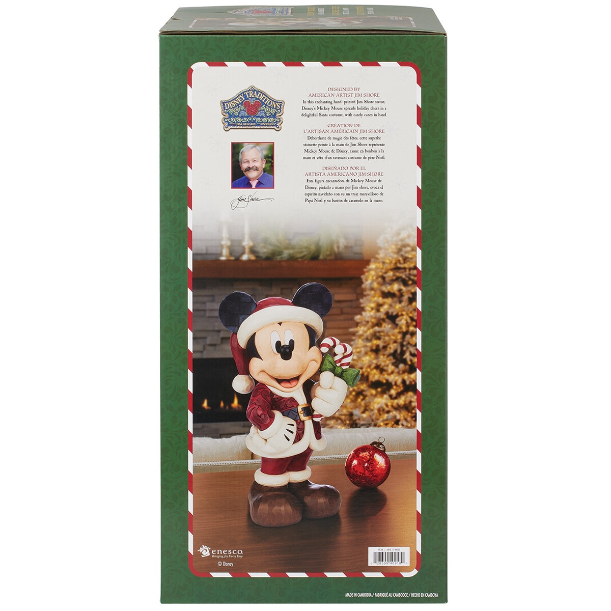 Disney Traditions Jim Shore Mickey Mouse With Candy Cane