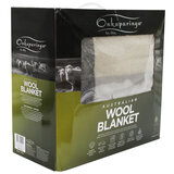 Onkaparinga Australian Wool Blanket Queen Black Grey