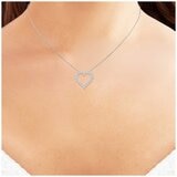 14KT White Gold 1.00ctw Round Diamond Heart Pendant