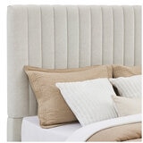 Thomasville Fabric Upholstered Queen Bed Beige