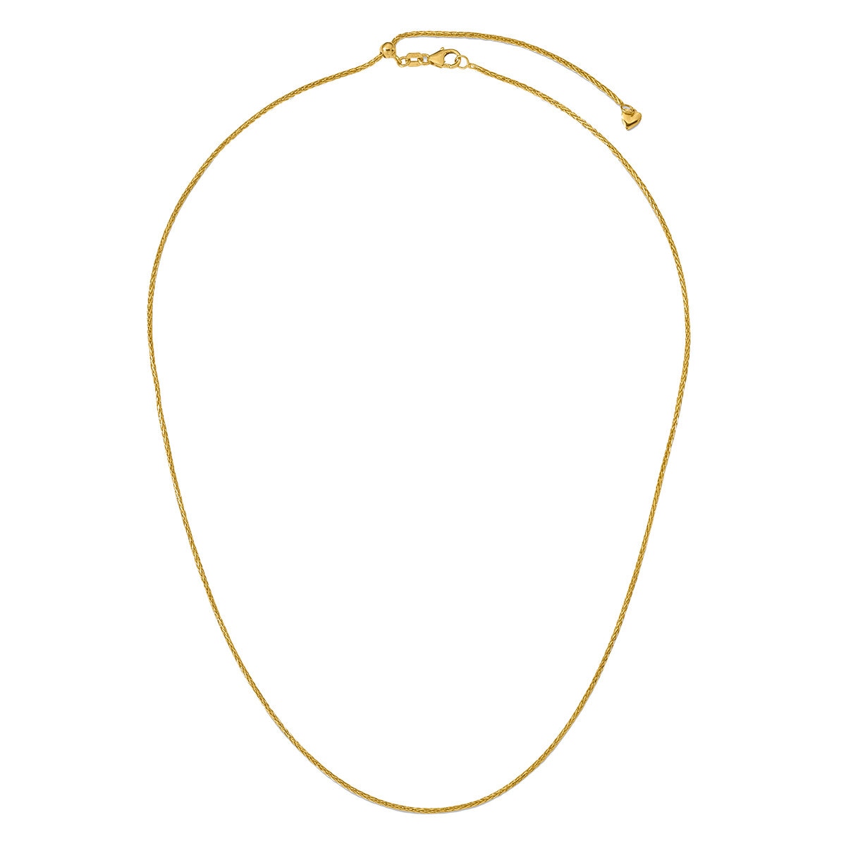 14KT Yellow Gold Spiga Adjustable Chain/