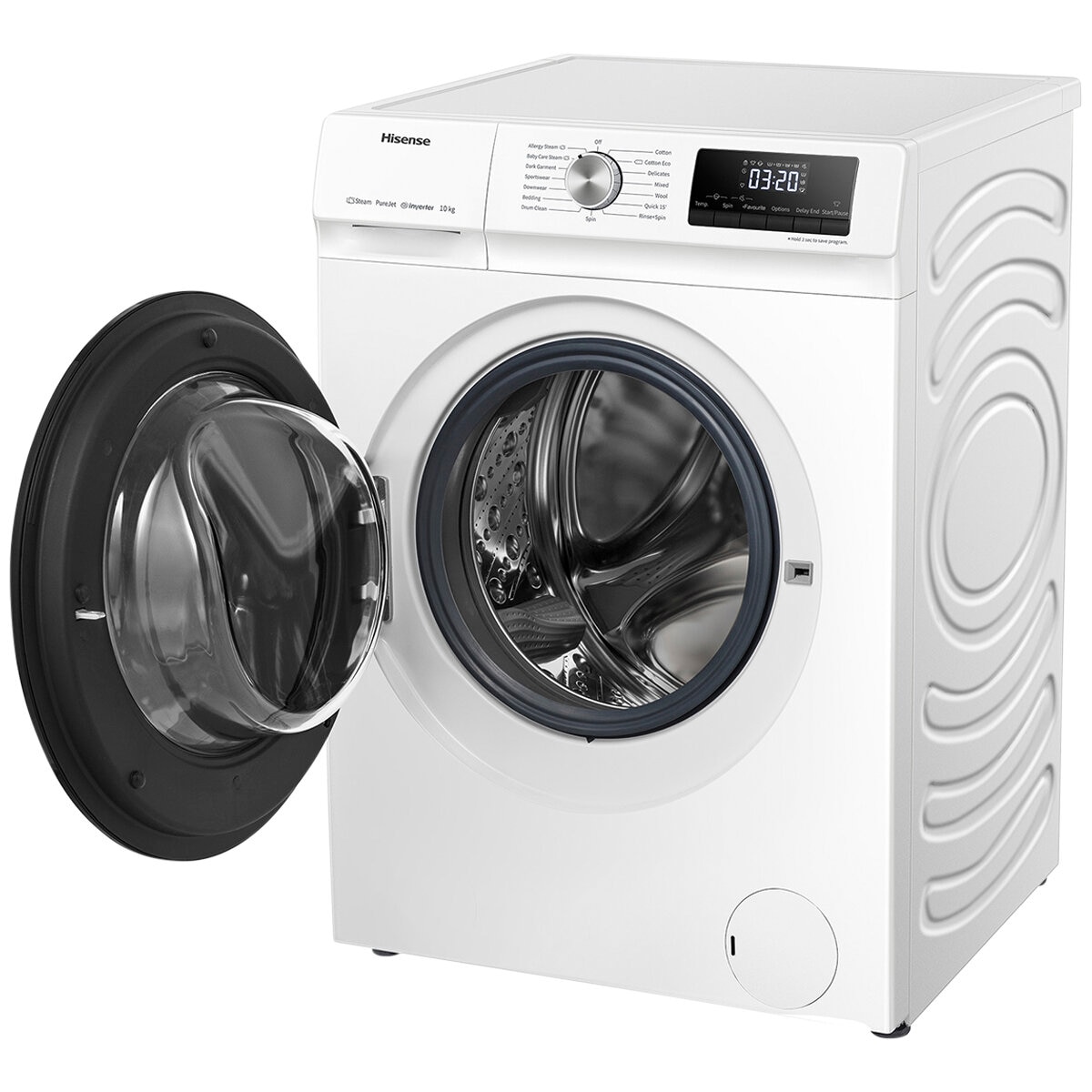 hisense hwfe1014va 10kg front load washing machine white