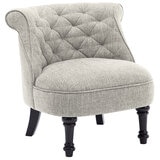 Slipper Accent Chair Light Grey