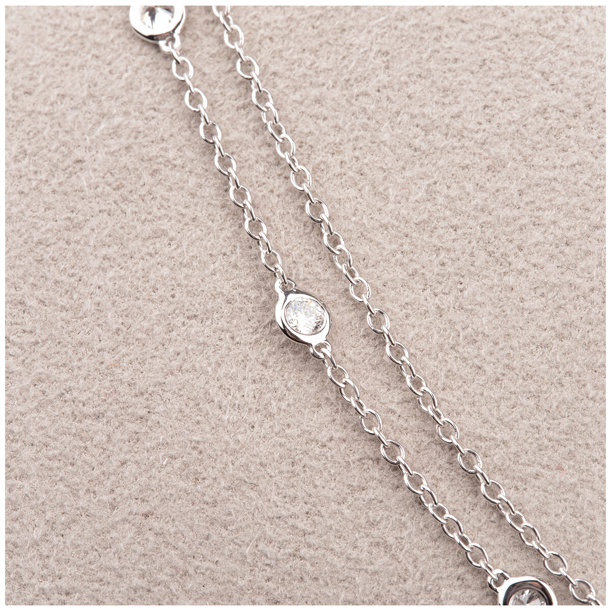 18KT White Gold 1.38ctw Diamond Two Strand Necklace