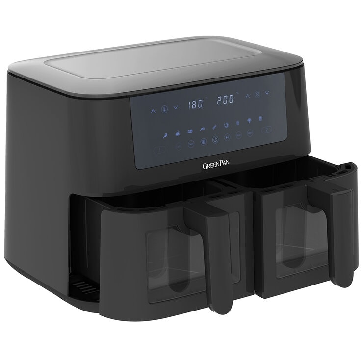 GreenPan Bistro Airfryer 4+4 L, 2 Baskets CC008077-001 GreenPan Bistro Airfryer 4+4 L, 2 Baskets CC008077-001