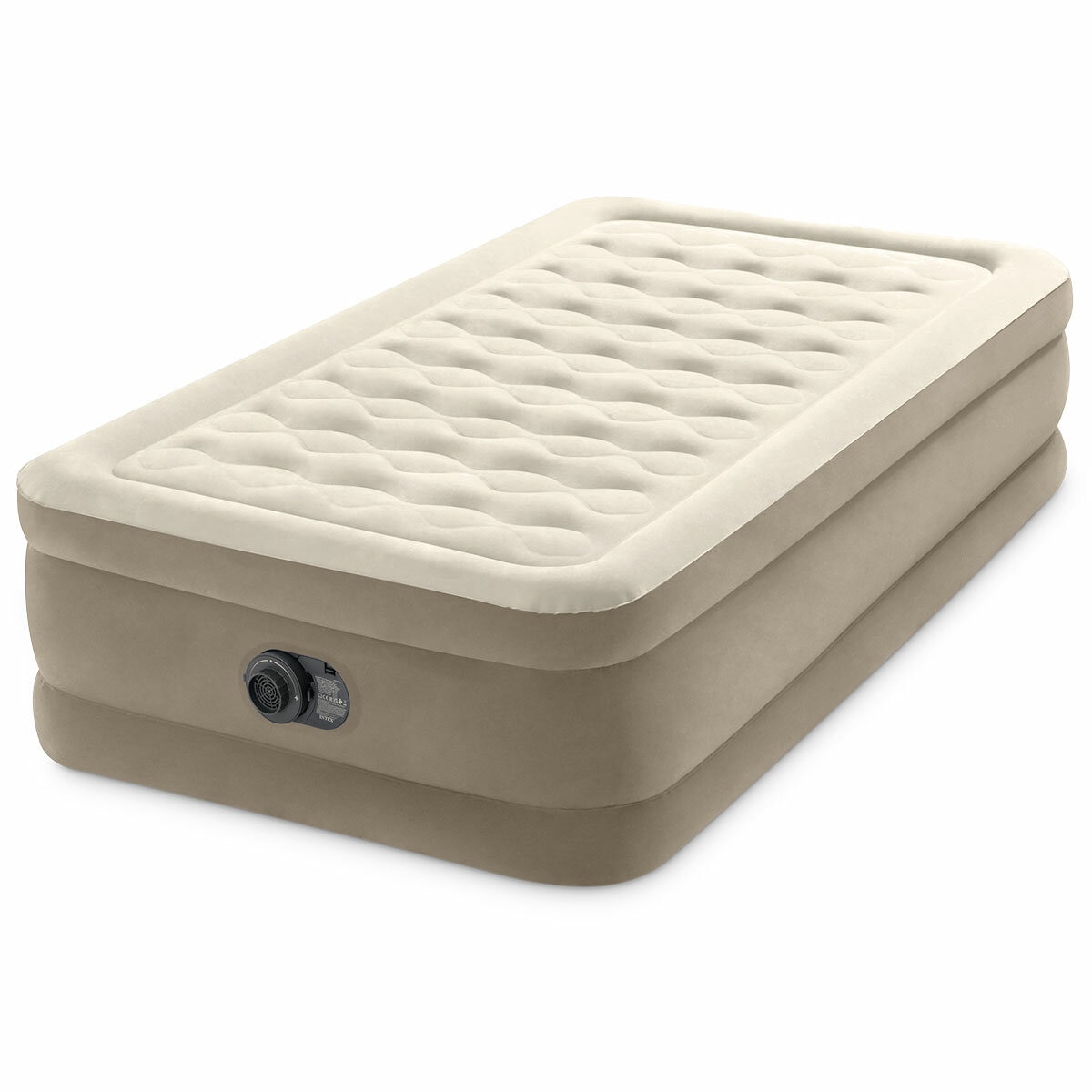 Intex Twin Ultra Plush Airbed With Fiber-Tech Rp Intex Twin Ultra Plush Airbed With Fiber-Tech Rp