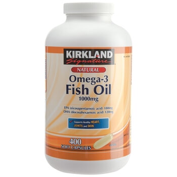 Kirkland Signature Omega-3 Fish Oil 1000mg 400 Capsules