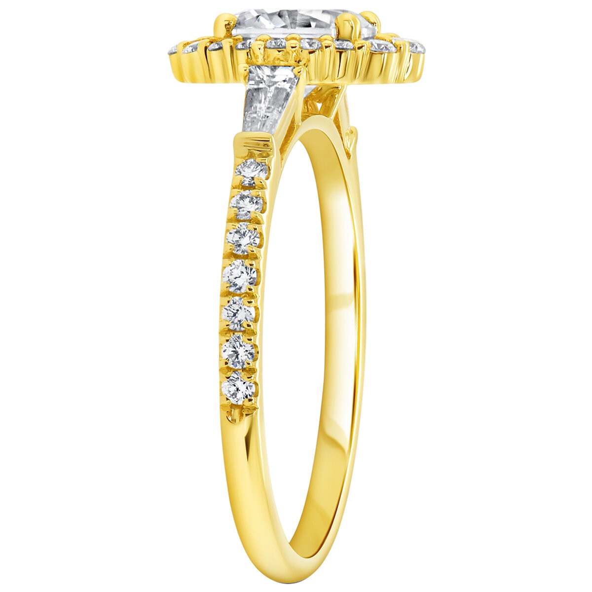 18KT Yellow Gold 1.45ctw Round Diamond Bridal Ring