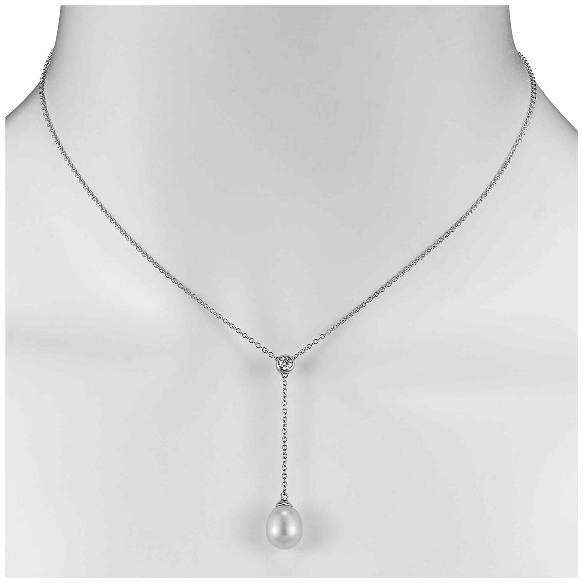 18KT White Gold Cultured Freshwater Pearl Pendant