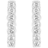 18KT White Gold 0.38ctw Round Diamond Lever Back Earrings