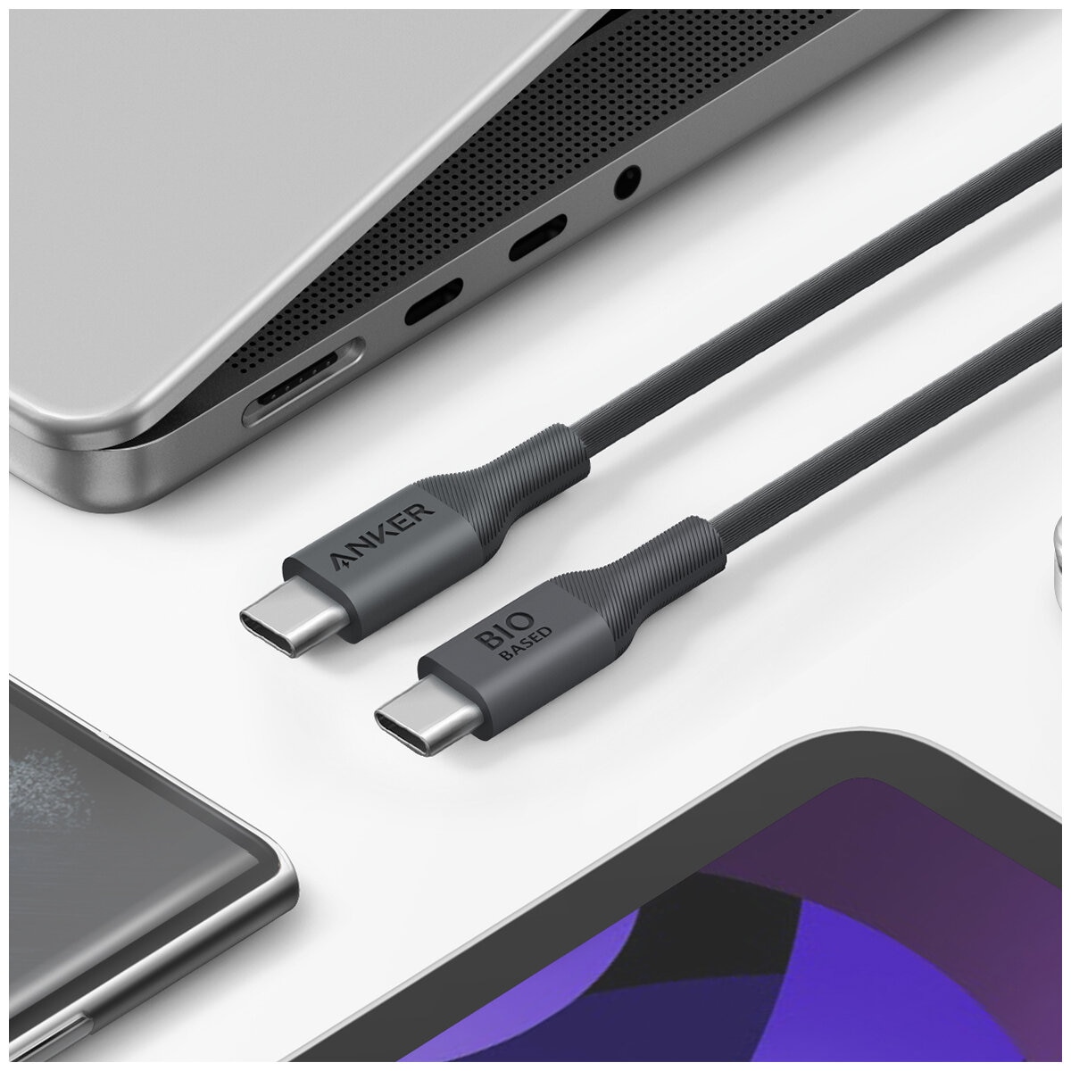 Anker 544 Bio-Based USB-C to USB-C Cable 1.8M Black A80F2H11