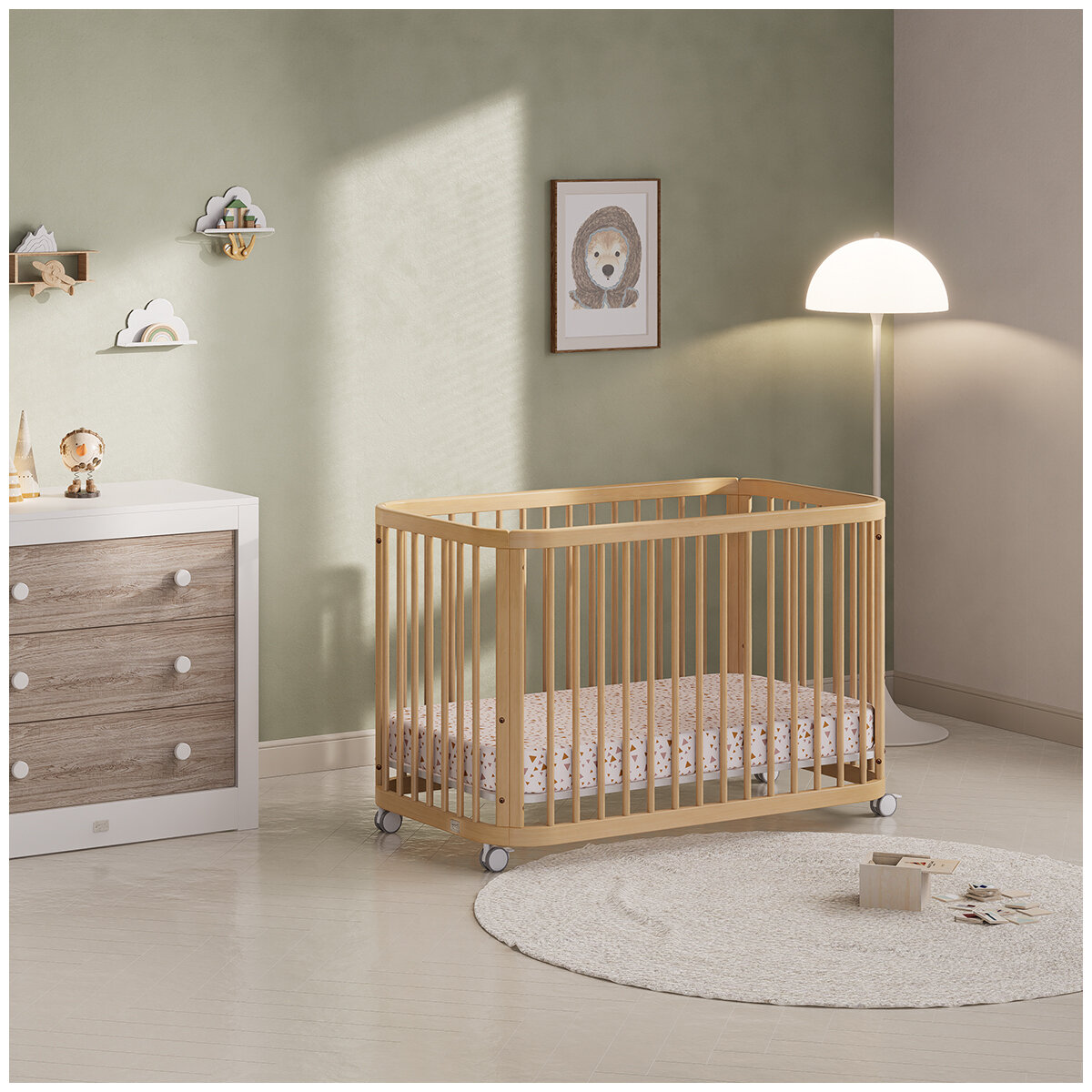 Boori Waratah Sage Compact Cot Bed Almond Costco Australia