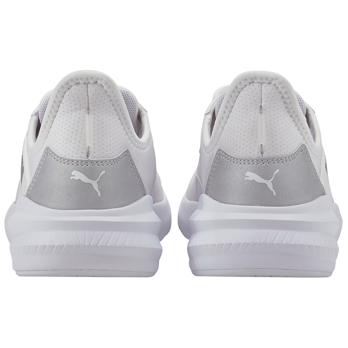 Puma Womens Flyer Runner Shoe - White Metallic Silver