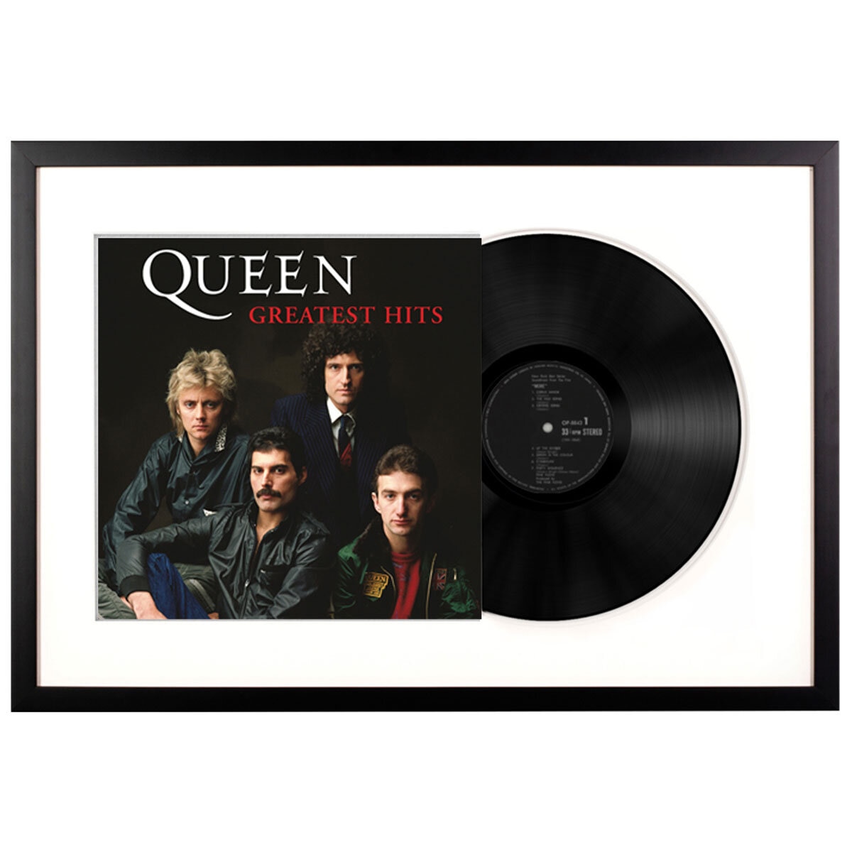 Framed Queen Greatest Hits Double Vinyl Album Art